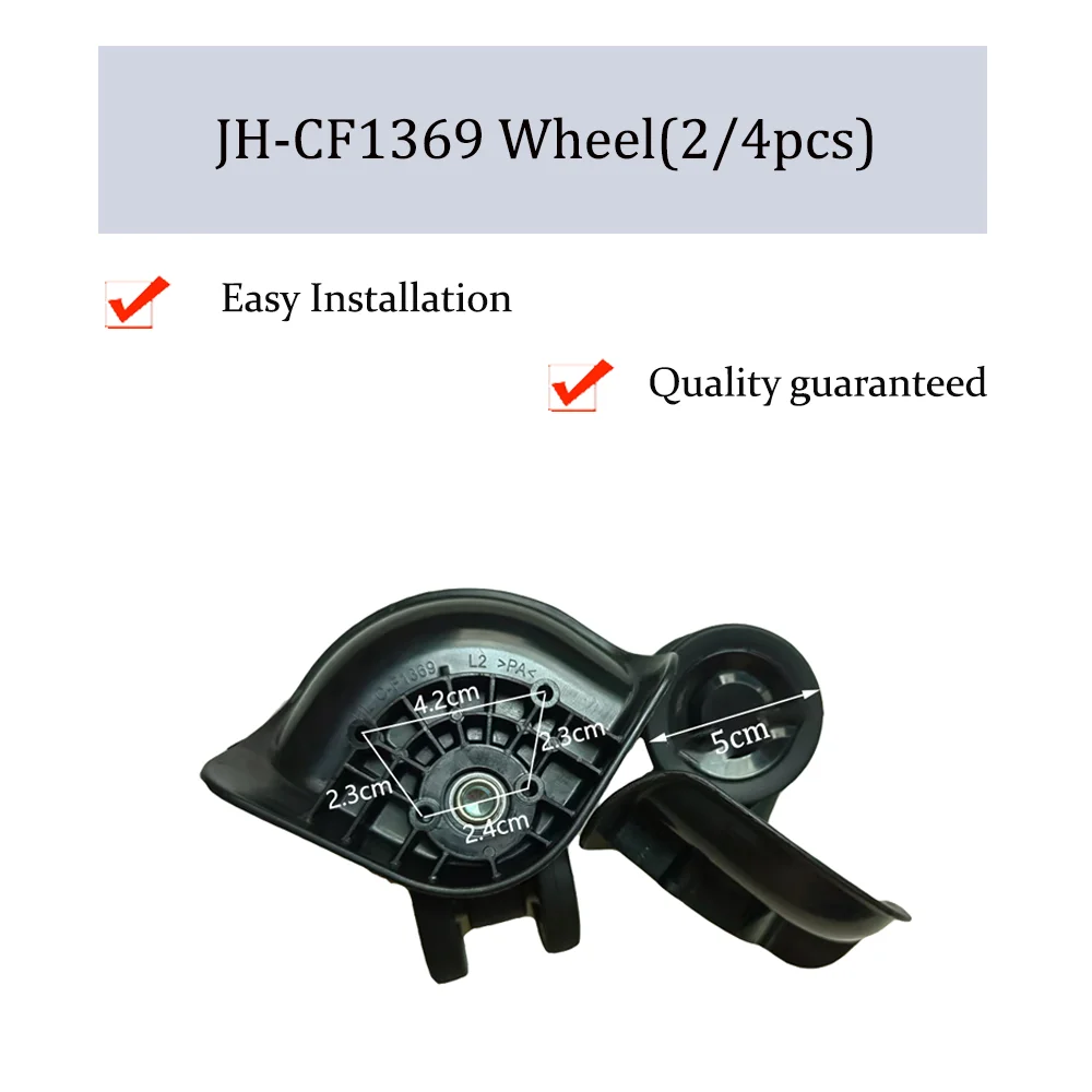 

JH-CF1369 Universal Wheel Replacement Trolley Case Luggage Pulley Silent Smooth Shock Absorbing Convenient Accessories Wheels