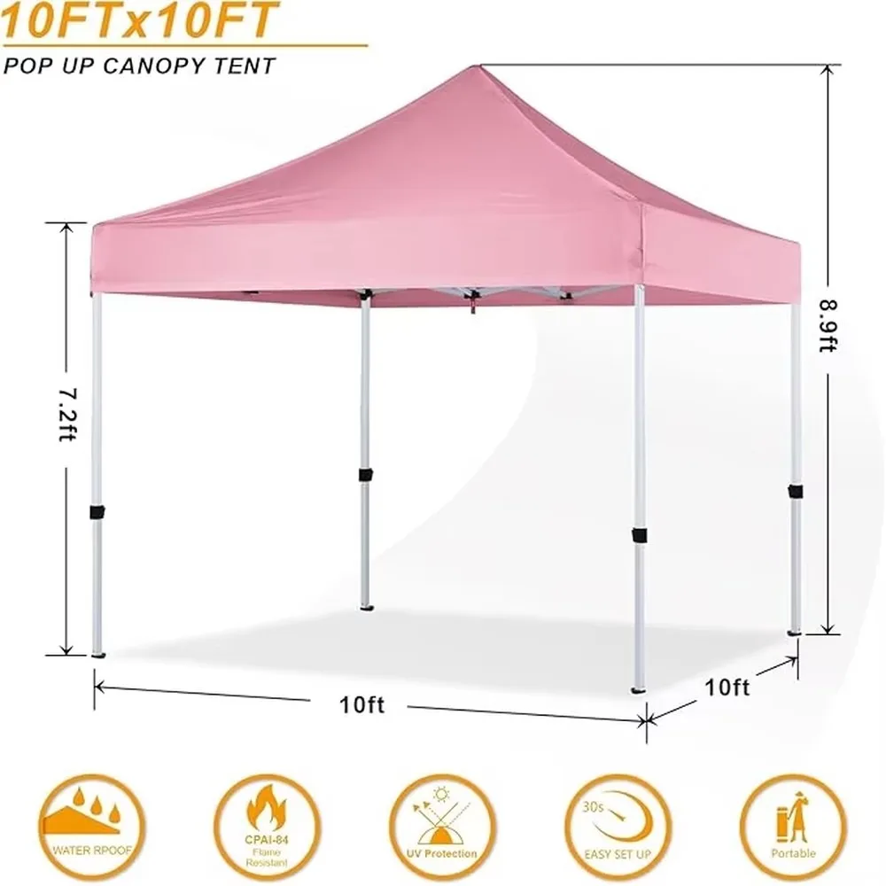 3x3m Outdoor Waterproof UV Folding Canopy Gazebo Tent Automatic Pop Up Party Tent for Camping Garden Beach