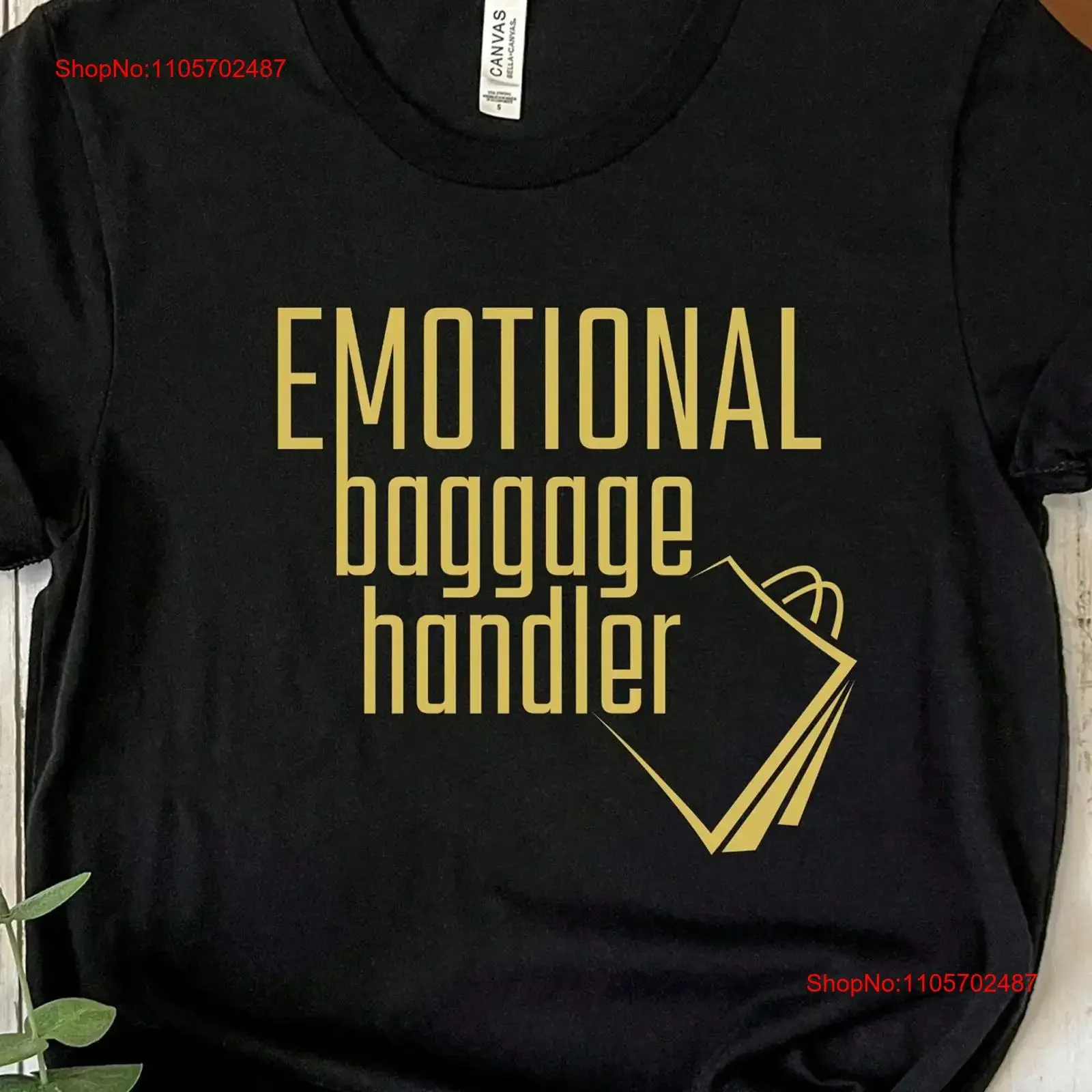 Emotional Baggage Handler T Shirt Mental Health Therapy TherapisT PsychologisT Funny Meme vintage Washed Breathable homme