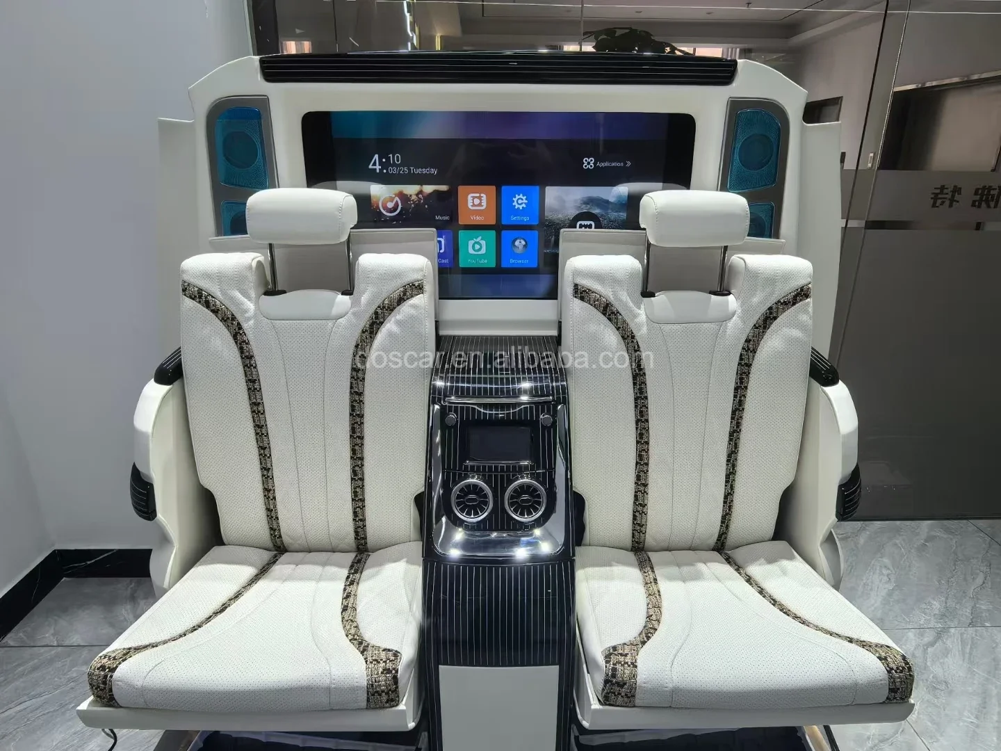 Vito Metris Vclass W447 Whole Interior Upgrade Kit New Style Partition Modified Car Rear Seat with Folding Tables Refrigerator