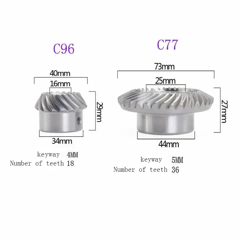 1Set Milling Machine Accessories Lifting Gear C77+C96 Helical Mill  Part