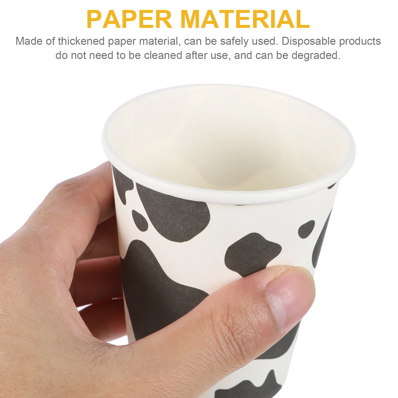 1Set Disposable Paper Plate Party Tableware Cow Theme Thickened Paper Material Biodegradable Birthday Party Supplies