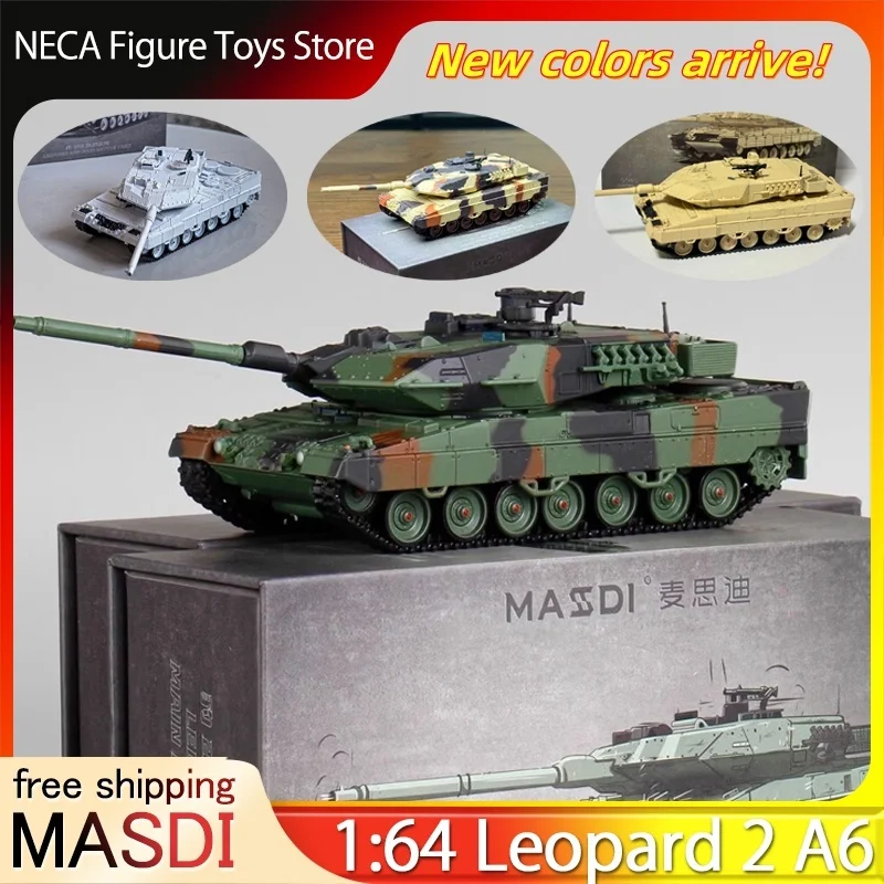 جديد MASDI 1:64 ليوبارد 2 A6 الناتو ثلاثي الألوان التمويه سبيكة الرئيسية معركة دبابة نموذج عرض ثابت الجيش العسكرية تحصيل هدية #1