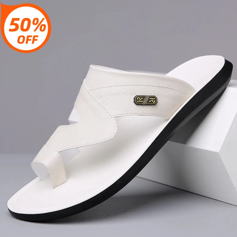 

2026 Men's Summer Soft-Soled Anti-Slip Thong Slippers Fashionable Beach Sandals Casual Slip-On Shoes