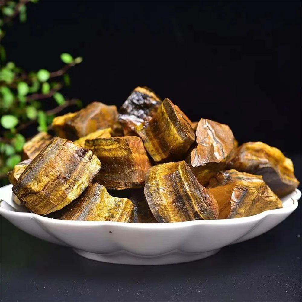 Natural Tiger Eye Raw Stone Rough Quartz Crystal Reiki Healing Rock Mineral Specimen Aromatic Diffusion Mineral Specimens 1pc