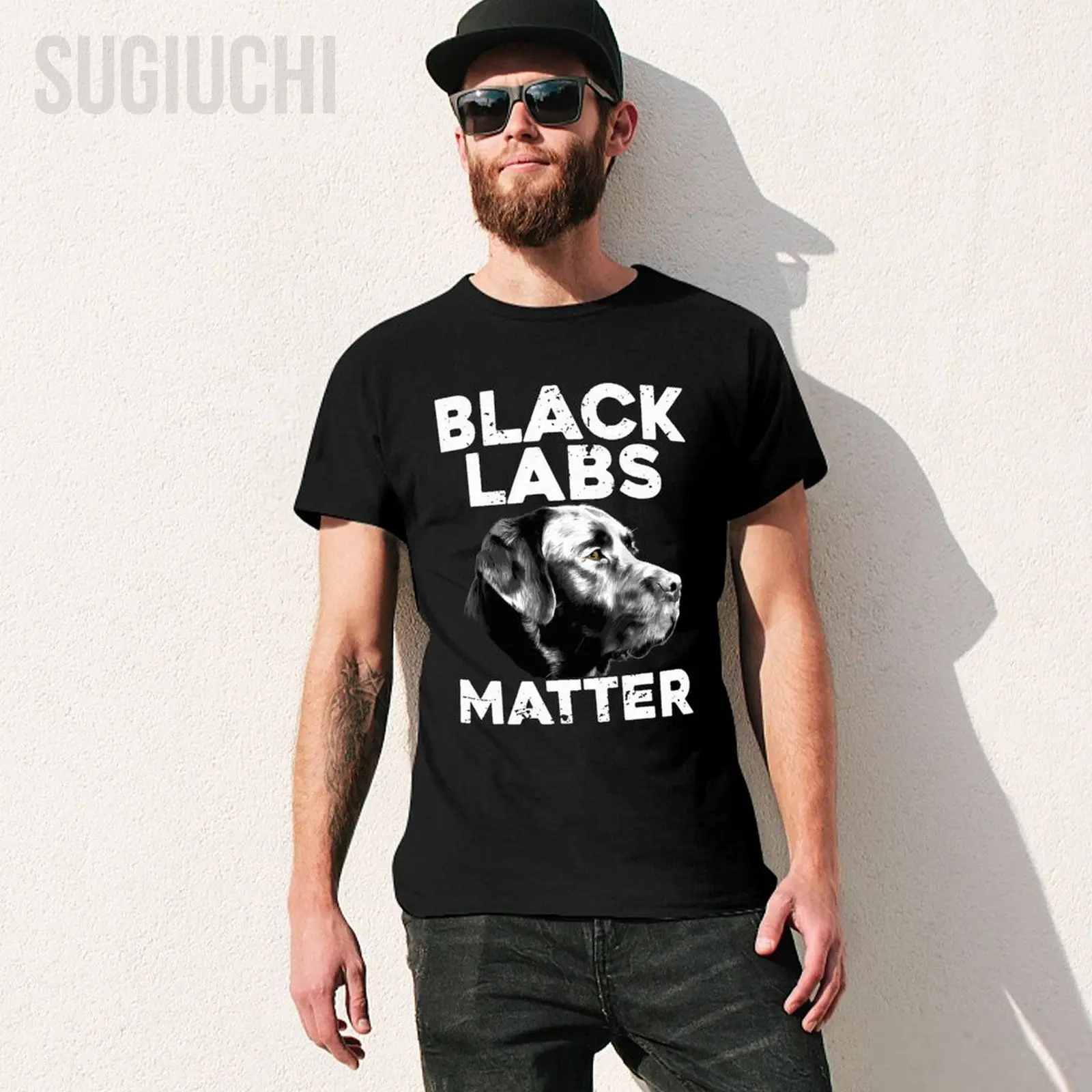 Men Black Labrador Retriever Labs Matter Service Animal Tshirt Tees O-neck T Shirts Women Boys 100% Cotton Short T-Shirt Unisex