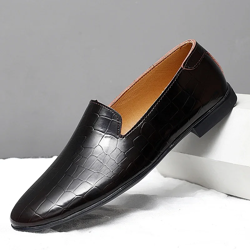 Men Loafers Slip on Handmade Leather Men Dress Shoes Fashion Party Men's Loafers Outdoor Casual Shoes Men Shoes