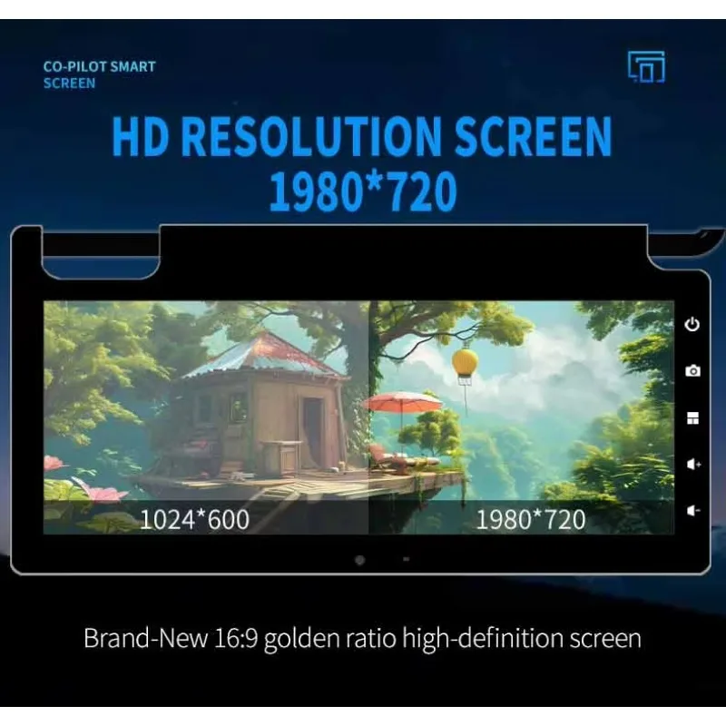 شاشة ترفيهية للسيارة بمشبك مع شاشة Android OS-1920x720 HD IPS معالج 8 النواة وجهاز إرسال FM ضمان لمدة سنة واحدة