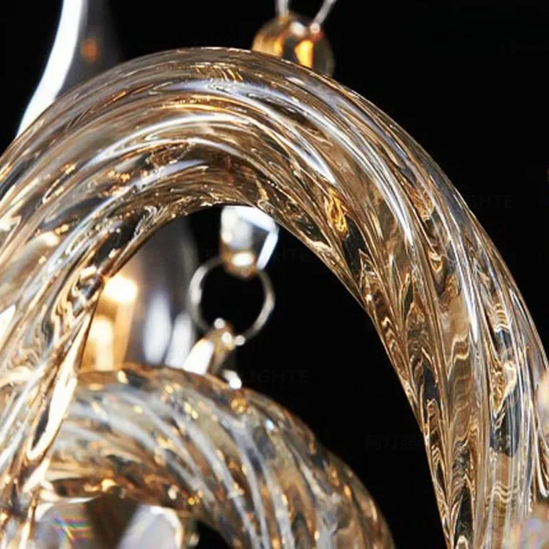 

European-style Mirror Front Bedroom Bedside Lamp Crystal Wall Lights