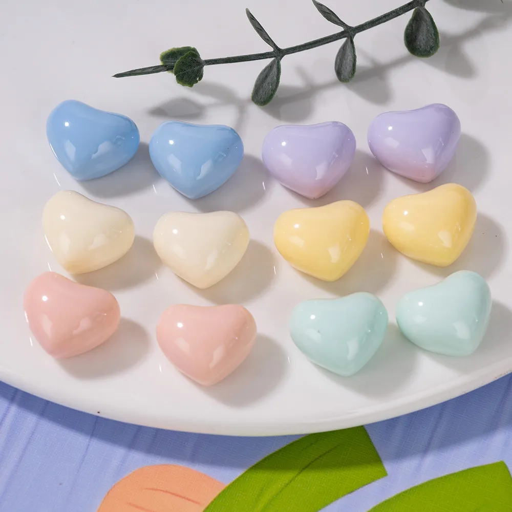 

Новый 3D сердце пастельный красочный кабошон из смолы 20 шт. с плоской спинкой для самостоятельного изготовления ювелирных изделий оптовая продажа украшения для скрапбукинга аксессуар