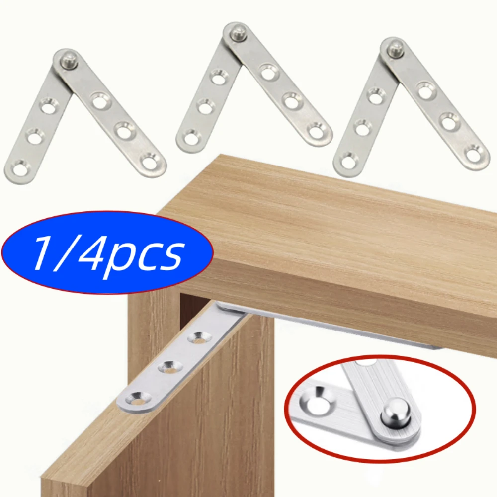 1/4pcs 360 degree rotating hinge wardrobe rotating hinge, cabinet door rotating shaft pivot furniture hardware accessories
