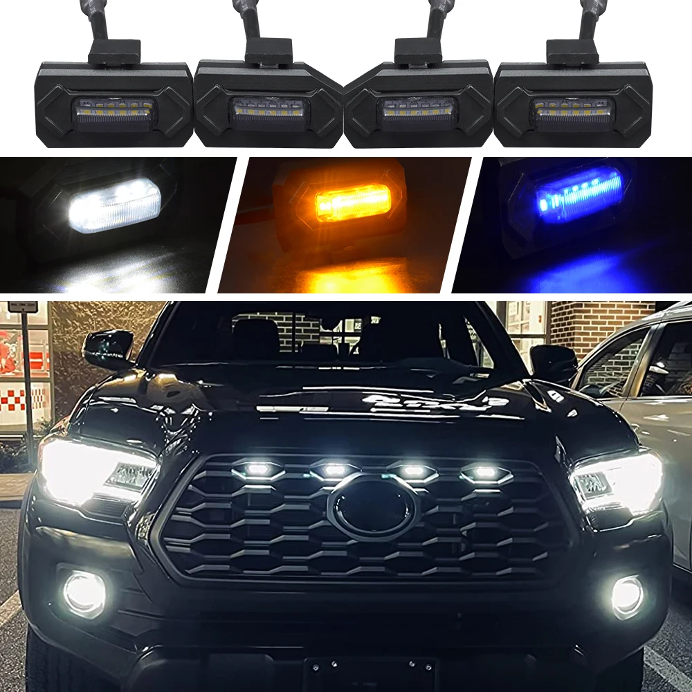 

Светодиодные фонари для гриля для Toyota Tacoma Rs5 s5 Pro 2021 2022 2023 2024, светодиодные фонари для гриля, автоаксессуары