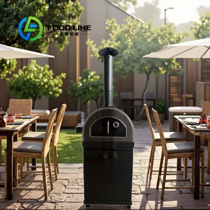 Commercial Dome Pizza Oven Built With Stainless Steel Frame And Built-In Thermometer For Precise Temp Control When Baking