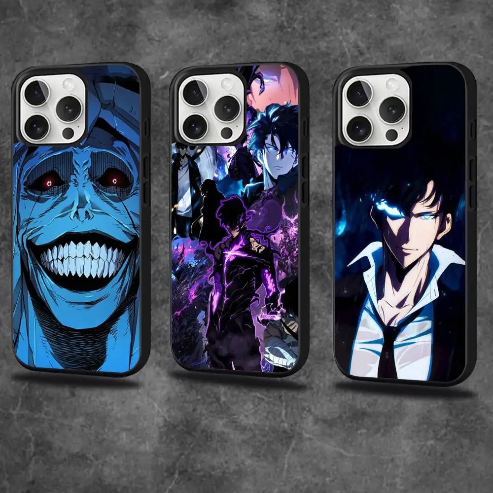 

Anime S-Solo Leveling Phone Case For iPhone 16,15,14,13,12,11,Pro,Max,Plus,Mini,SE4,E Magnetic Magsafe Wireless Charging