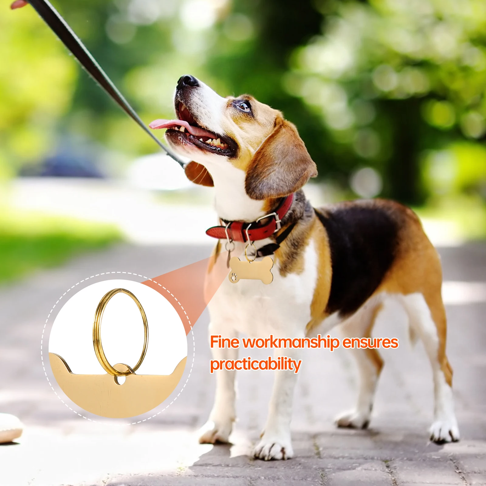 

Stainless Steel Pet Tag Cat Name Personalized ID Tags Hangings Charm Identity for Dog Cat Puppy Pet Supplies Dog Collar leash