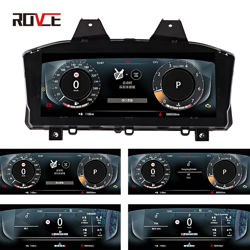 ROVCE Car LCD Dashboard Auto Player Digital Cluster Instrument Panel For Range Rover Sport L494 2014-2017 Upgrade to 2023 Style