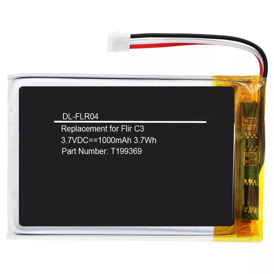 3.7V 1000mAh DL-FLR04 Battery for Flir C2 C3 Infrared Thermal Imager Compatible T199369 Rechargeable Batteries