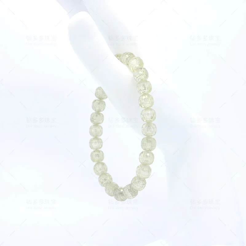 High Quality Moissanite colored beaded bracelet 8mm temperament bracelet artificial cutting cultivate jewelry factory