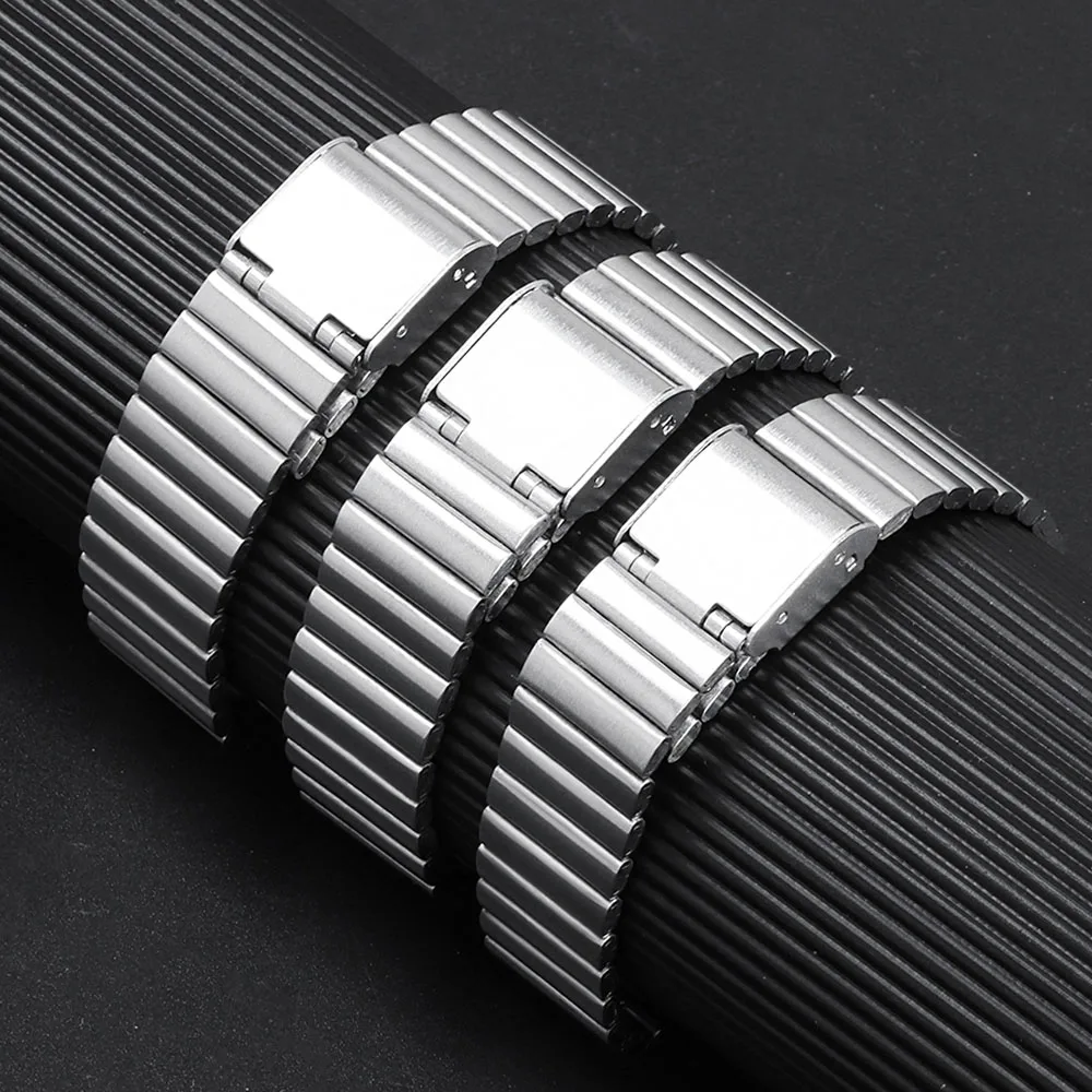 Stainless Steel Strap 18mm for Casio F-91W Universal Ultra-thin Metal Watch Bands 16mm 14mm 12mm 10mm Bracelets  for Seiko 20mm