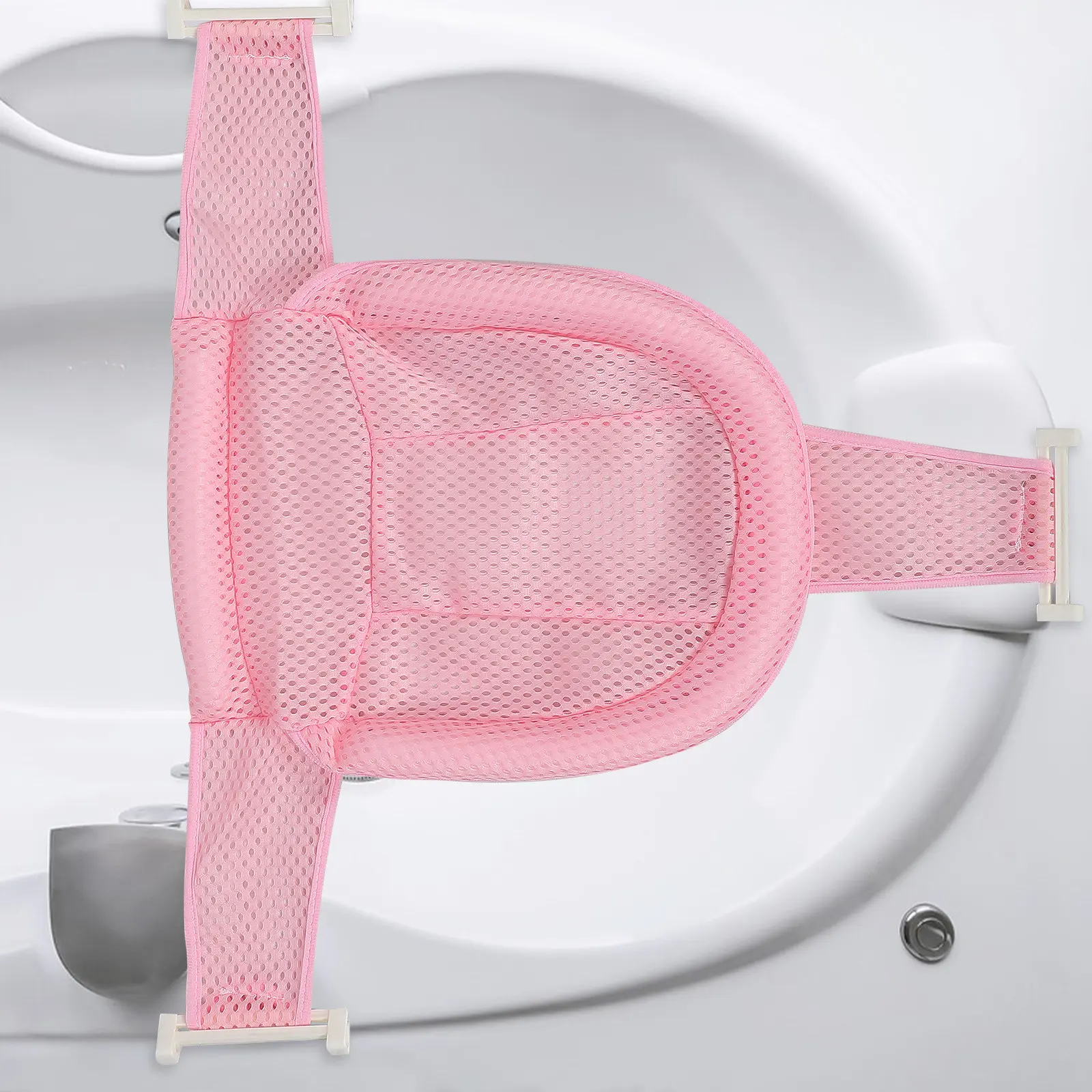Baby Bath Support Net for Infants with Adjustable Straps Breathable Mesh Design Non-Slip Fastening Safety Shower Bath