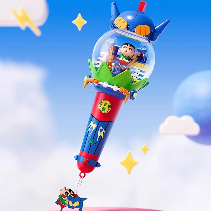 AREAX اللبنات تلوين شين تشان الطاقة الديناميكية دعم عصا سلسلة تجميعها لعبة نموذج حلية جمع هدية