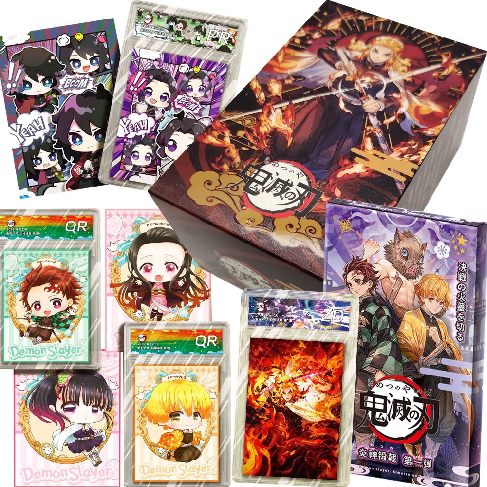 

Anime Demon Slayer Card Bricks Collection Kamado Nezuko Agatsuma Zenitsu Warmth Happiness Moments Character Cards Christmas Gift