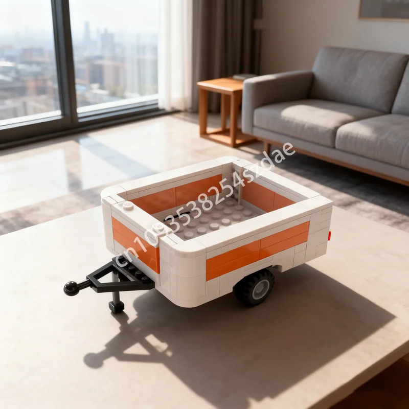 118 قطعة MOC U Haul مقطورة المدينة نموذج اللبنات البناء التعليم الإبداعي الطوب هدايا عيد الميلاد الاطفال اللعب عيد ميلاد