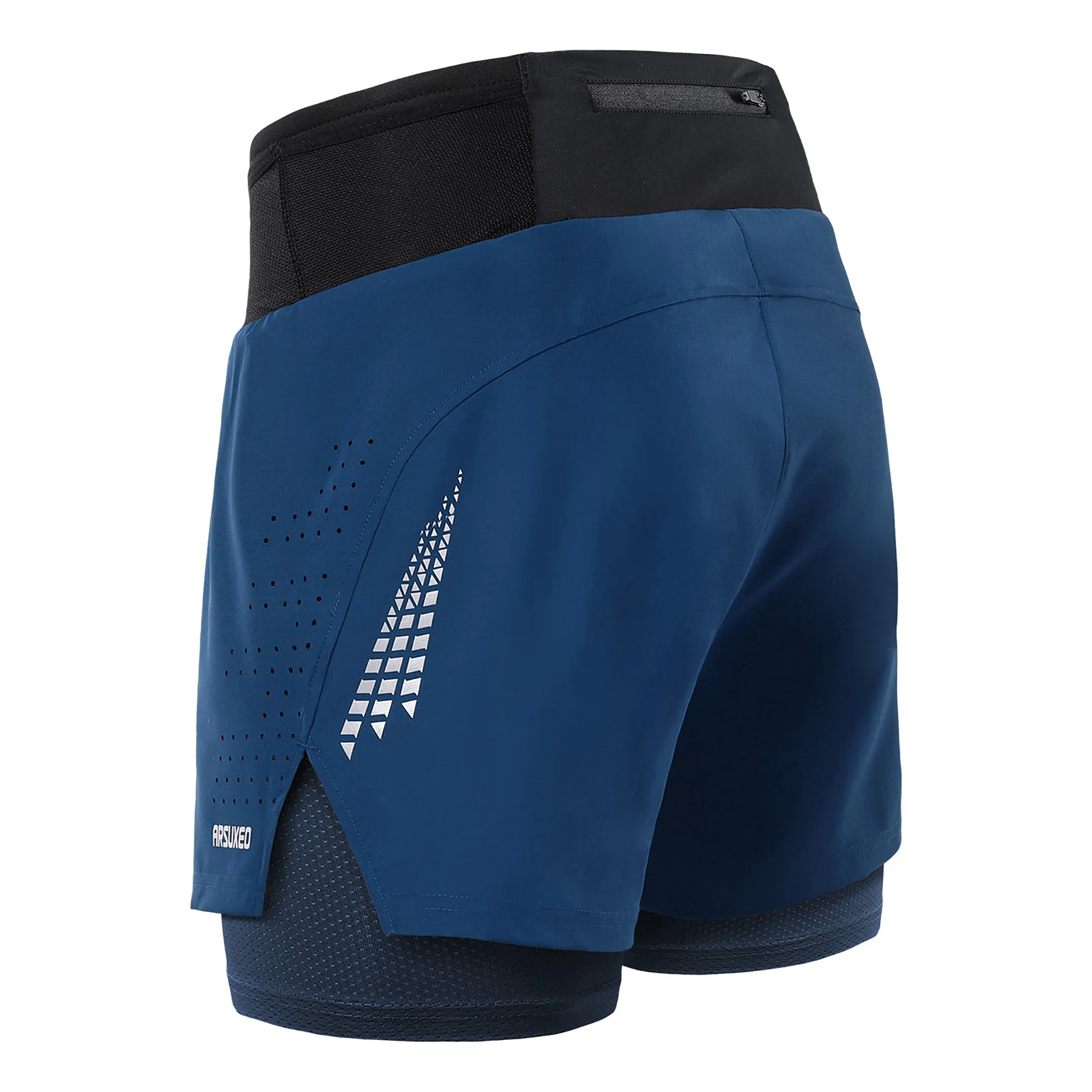 Arsuxeo Men 2 in 1 Running Shorts High Waist Athletic Shorts Sport Shorts Workout Shorts with Pockets for Gym Jogging Tennis