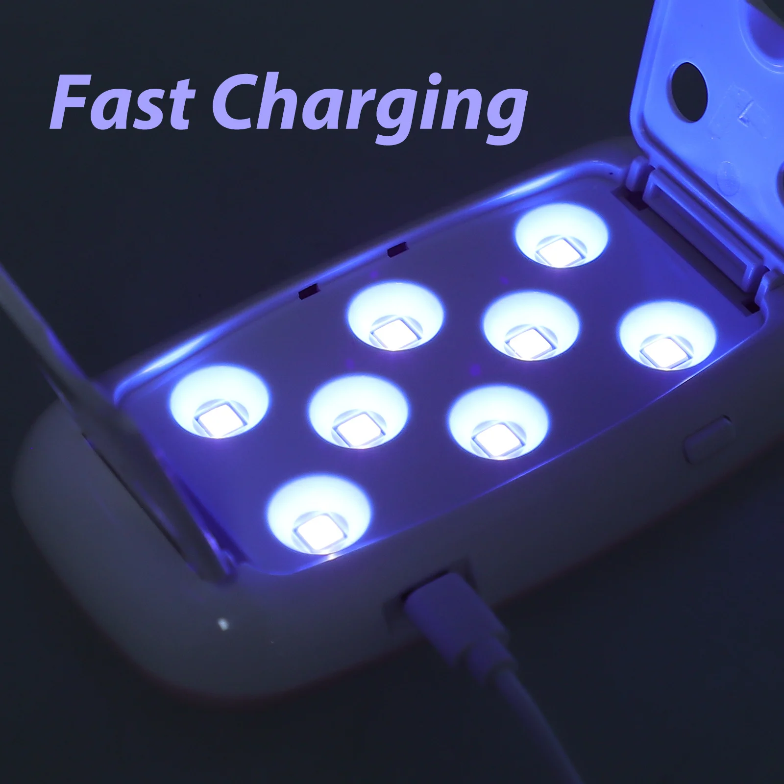 1Set Mini LED-nagellamp voor gelnagels Sneldrogend uithardingslicht Compact ontwerp Home Manicure Tool Stijlvolle roze nageldroger