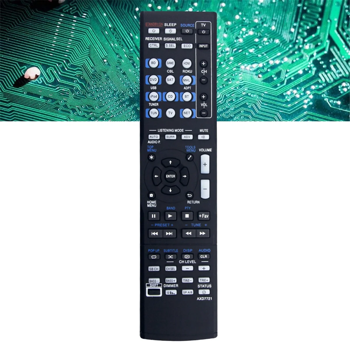 Ftyy-Replace AXD7721 Remote untuk Pioneer AV Receiver VSX-830 VSX-830-K VSX-1024 VSX-1029 VSX-45 VSX-44 VSX-454 VSX-824
