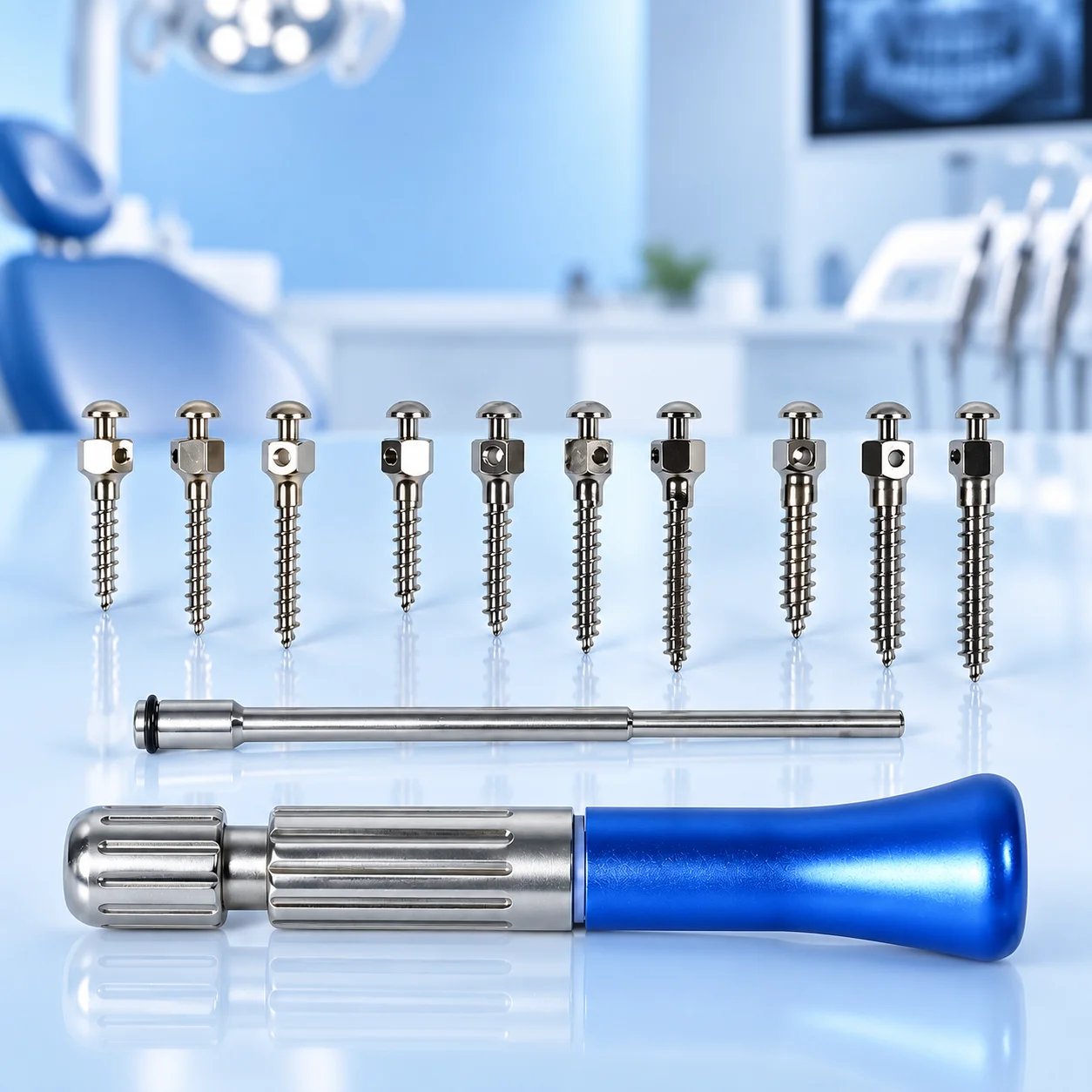 Orthodontic Mini Screws Anchorage TADs 10Pcs/Pack for Braces Multi Sizes 1.4-2.0mm Dental Implant Tools Clinic Kit Use Ortho Lab