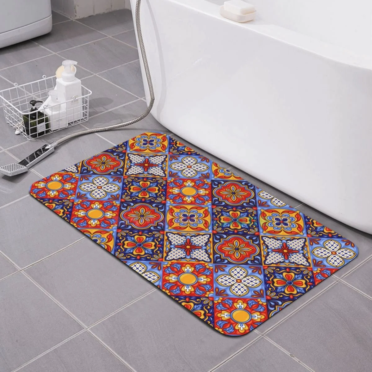 Mexican Talavera Diatom mud cushion absorbent quick drying mat bathroom door mat toilet diatomaceous earth non-slip foot mat