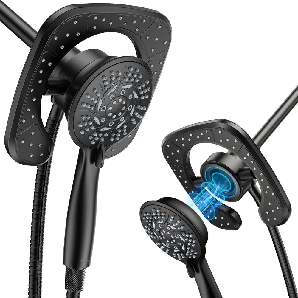 

Душевые насадки высокого давления, 7,2-дюймовая душевая насадка с дождевой насадкой 2 в 1, портативные душевые канаты с магнитной системой стыковки, десять функций