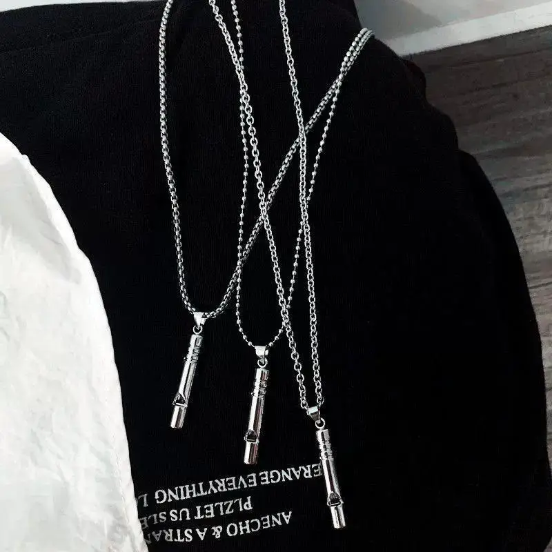 

1Pc Whistle Necklace Alloy Loud Durable Outdoor Sounded Survive Tool Hiking Camping And Adventure Sports Survival Gear