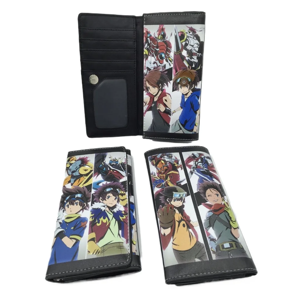 Anime Digimon Adventure Long Men's Wallets Agumon Women Purse