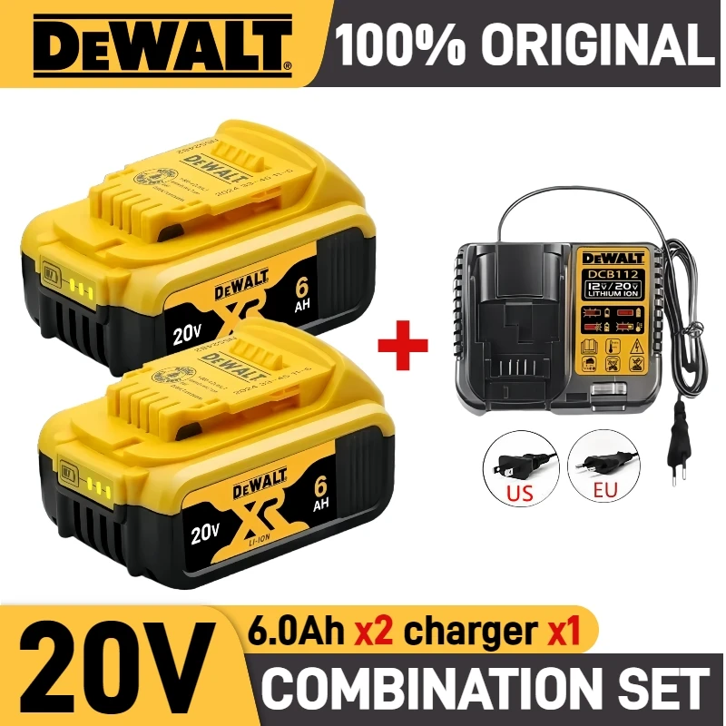 

100% Original DEWALT 20V battery, 5AH/6AH lithium-ion battrey, for Dewalt DCB204 DCB205 DCB206 DCB200, DEWALT 20V tool battery