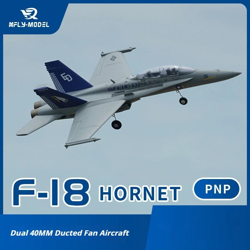 Xfly Twin 40mm F-18 Hornet Rc Ducted Fan Jet Grey Scale Model Fighter Aircraft 705mm Wingspan Edf Rc Airplane