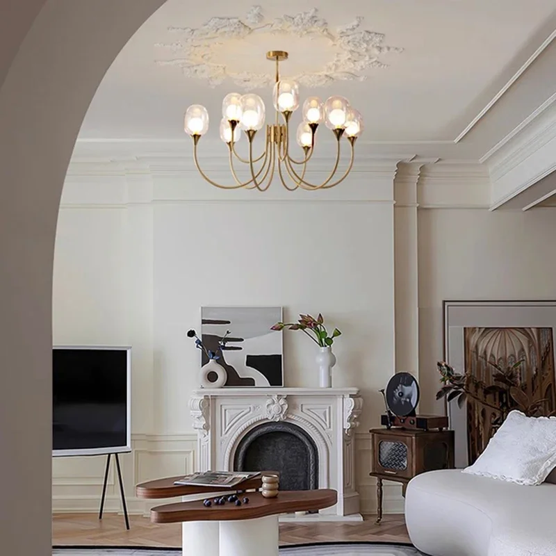 غرفة المعيشة الحديثة ثريا تركب بالسقف لغرفة الطعام غرفة نوم لوفت قلادة مصباح الحد الأدنى ديكور إضاءة داخلية Lusters تركيبات #2