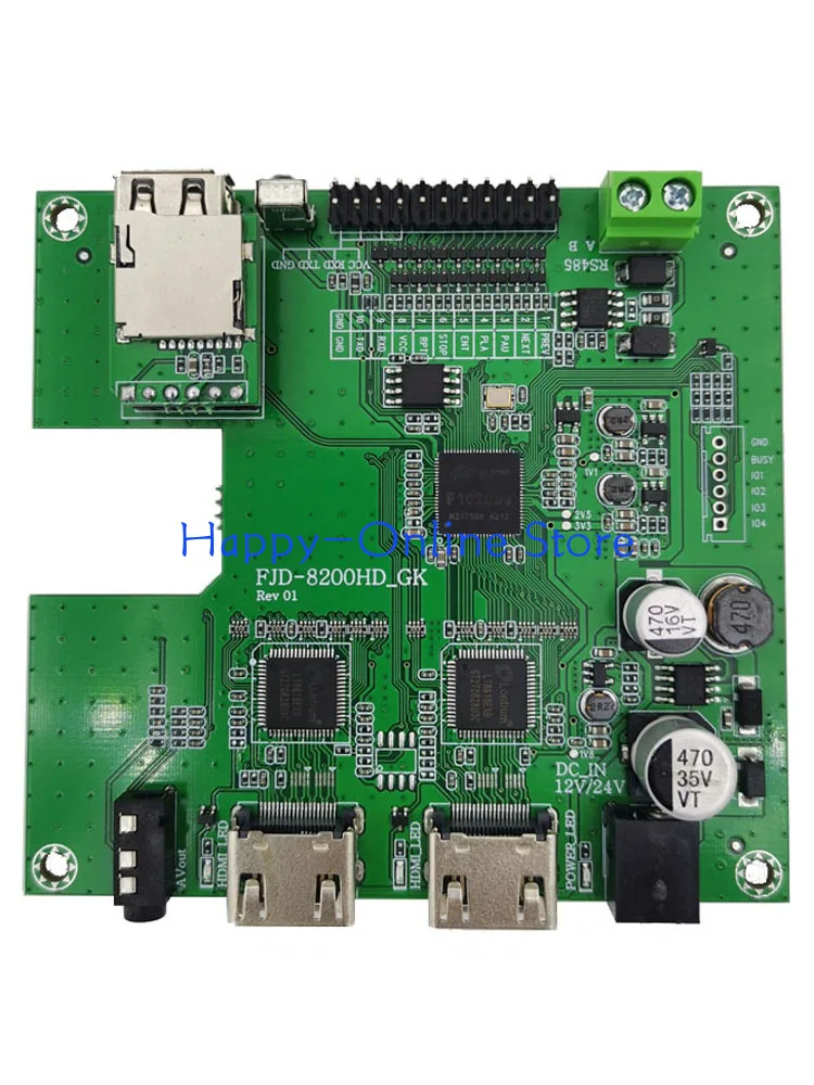 لوحة تشغيل الفيديو MP4 HD المزدوجة HDMI الناتج المنفذ التسلسلي وحدة فك ترميز اللوحة الأم #1