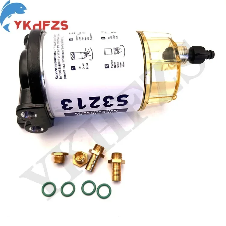 

Fuel Water Separator Filter Assembly Compatible with Outboard Assembly Outboard OMC Marine Engine Boat S3213 Fuel Filter