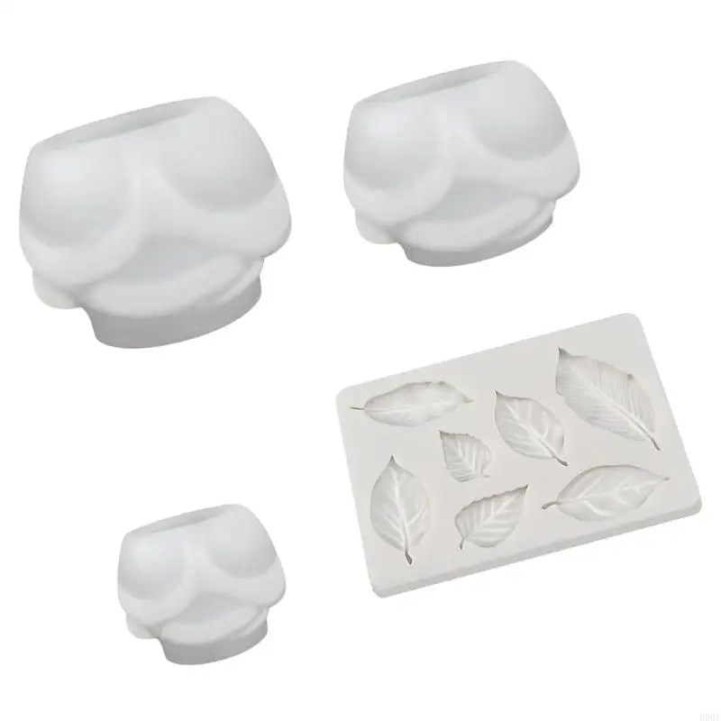 Rosenkerzenform-Set, 4-teiliges Blumenguss-Set mit 3 Rosenstilen und Blattstrukturplatte für Seifenherstellung und Heimblumen – Detail 8