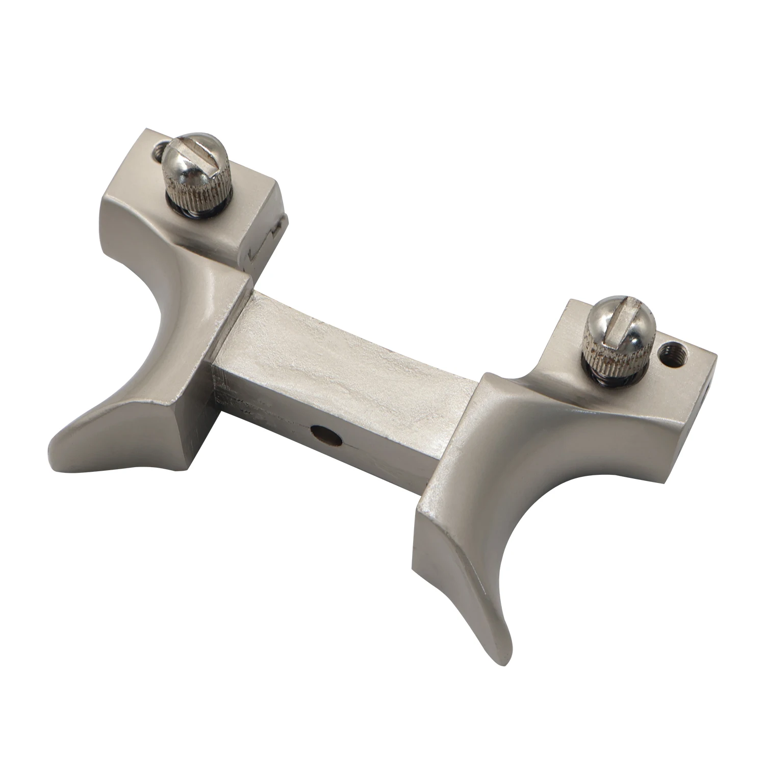 Zinc Alloy Y-Shaped Slingshot Head with Single-Screw Clamp on Both Sides & Mounting Slot for DIY Outdoor Practice