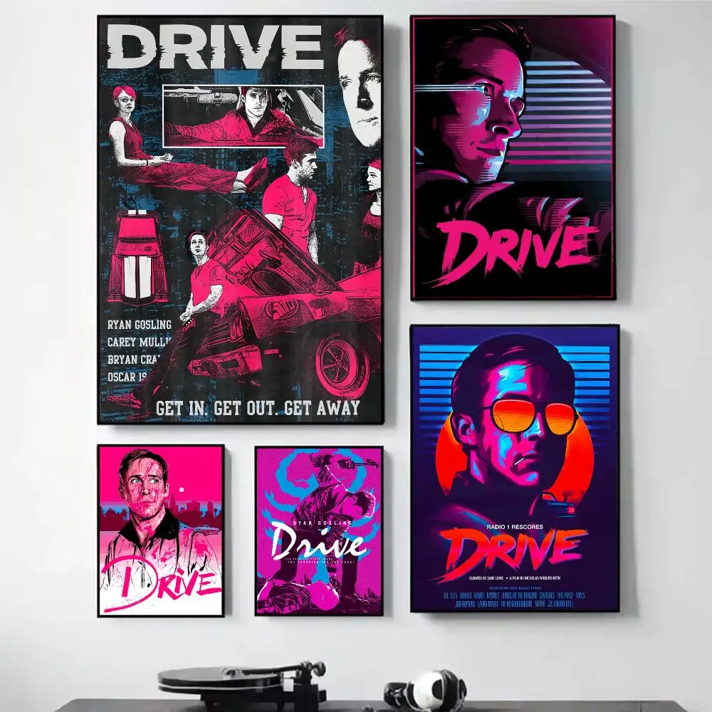 Ryan G-Gosling Drive Painting Calligraphy Self Adhesive Wall Art Waterproof Print For Bedroom Living Room Hallway Home Decor