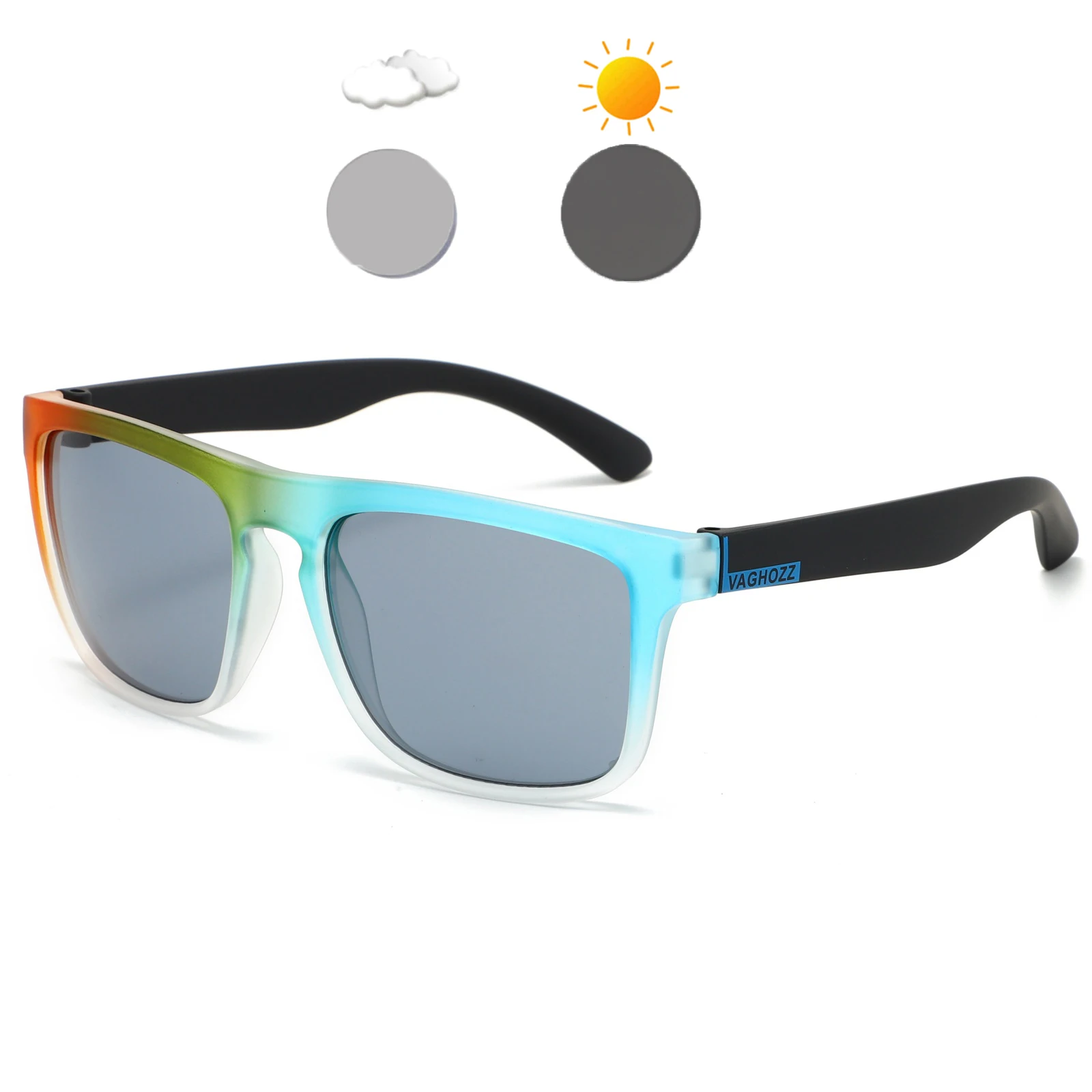 VAGHOZZ Marke Neue Polarisierte Photochrome Sonnenbrille Männer Frauen Fahren Quadrat Sonnenbrille Männlich Weiblich Outdoor Sport Brillen