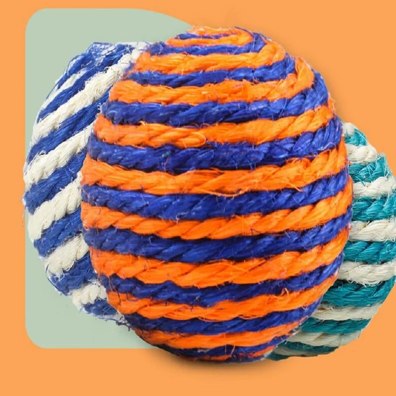 Cat grinding claw hand wrapped sisal rope ball cat climbing frame scratch-resistant toy