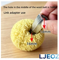 1PC Genuine 3M05705 Wool Ball Yellow Double-sided Polished Wool Wheel Lock Screw Wax Scratch Coarse Wax Wool Tray  NEW