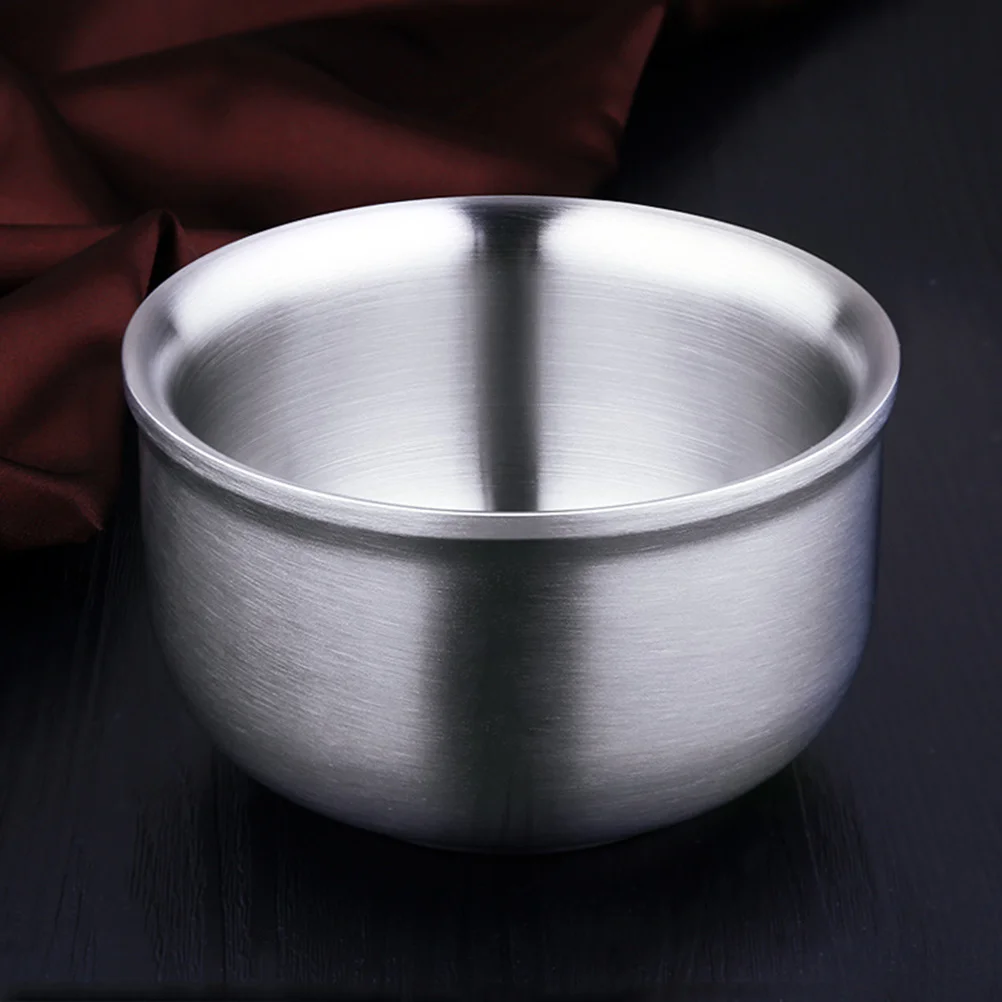 

304 Stainless Steel Bowl 14.5Cm Double Wall Insulated Instant Noodles Bowl For Home Kitchen Restaurant Use
