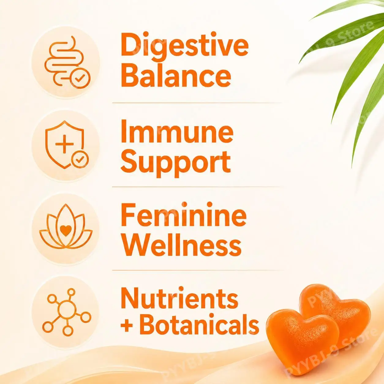 All Femme Chewable Feminine Wellness Support Gummies with Probiotics Prebiotics Hyaluronic Acid Vitamin B6 and Zinc 30 Gummies