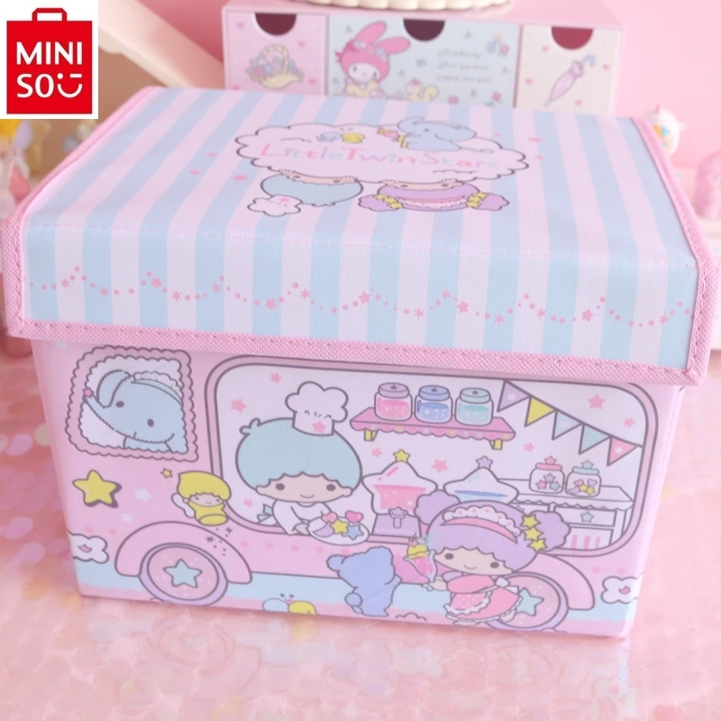 MINISO helloKitty akademik podsumowanie kosz Plunge składane pudełko damska słodka i urocza wielofunkcyjna torba do przechowywania