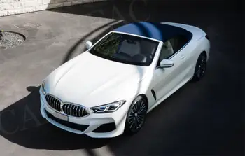 Dry Carbon Fiber Front Lip Splitters Flaps Apron For BMW 8 Series G14 G15 G16 2020 + Car Front Bumper Side Guard Canards